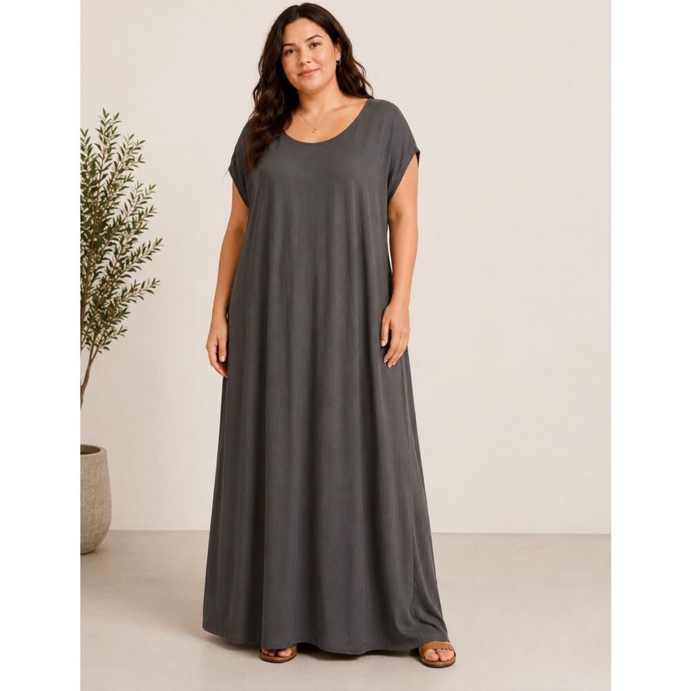 Bryn Walker maxi lagenlook cotton dress 1X